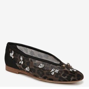 Circus by Sam Edelman Tina Ballet Women's Embellished Leopard Print Flats